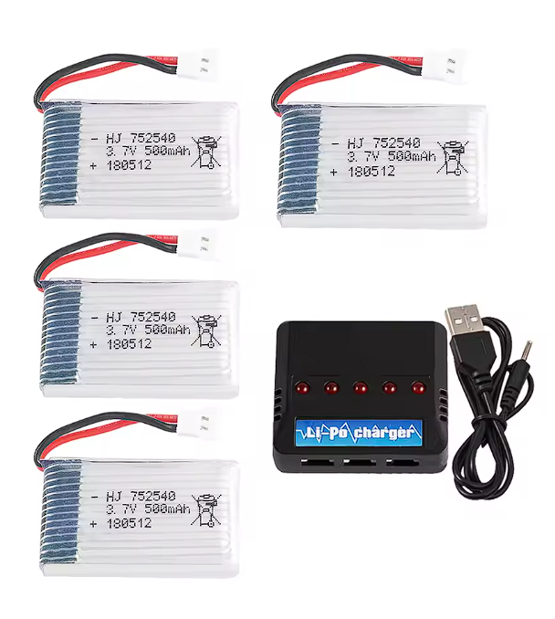 Kit de Energía Pro: 4 Baterías Extra + Multi-Cargador (Copia)