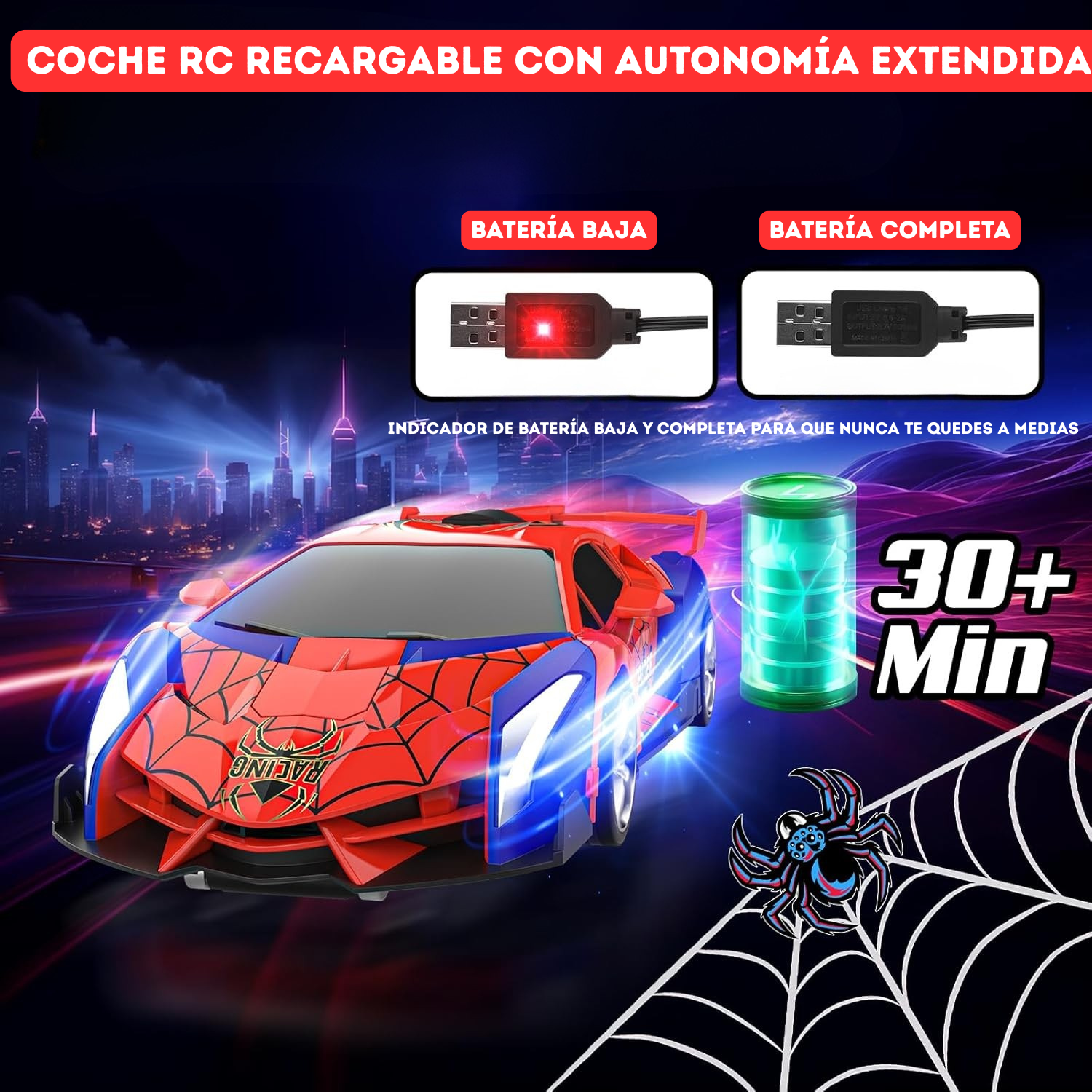 SpiderBot RC™ – Coche Teledirigido que se Transforma en Robot