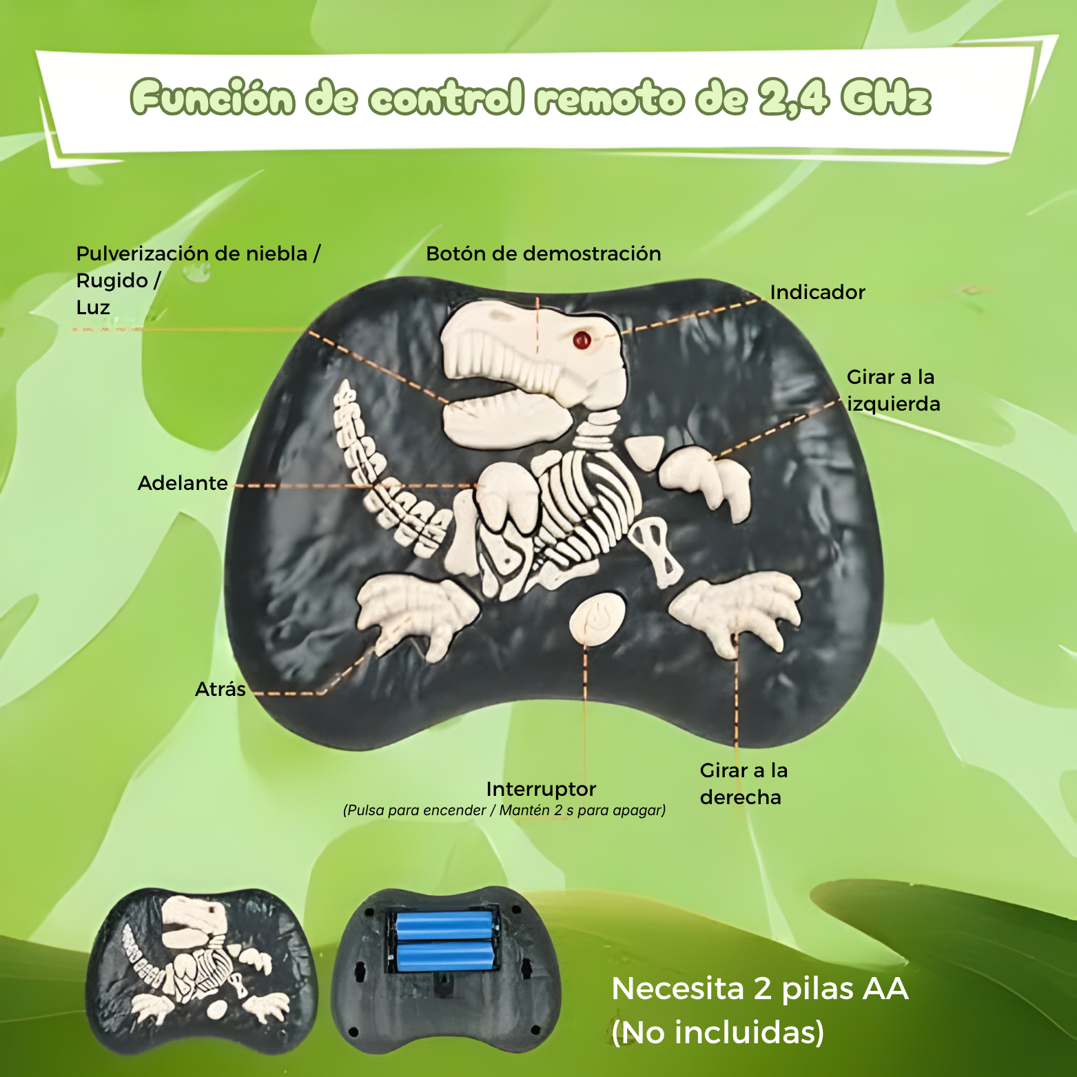 DinoFire RC™ – El Dinosaurio Teledirigido que Echa Fuego