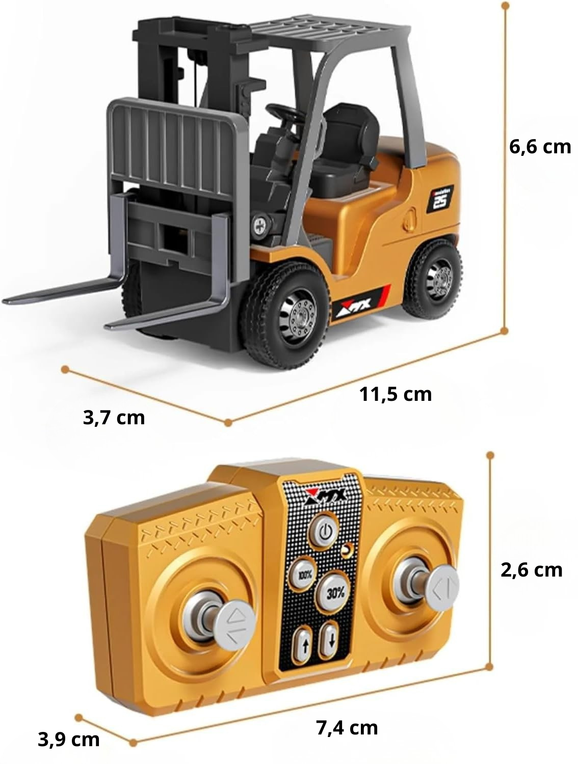 MiniWorks RC™ – Excavadora, Camión y Carretilla Teledirigidos