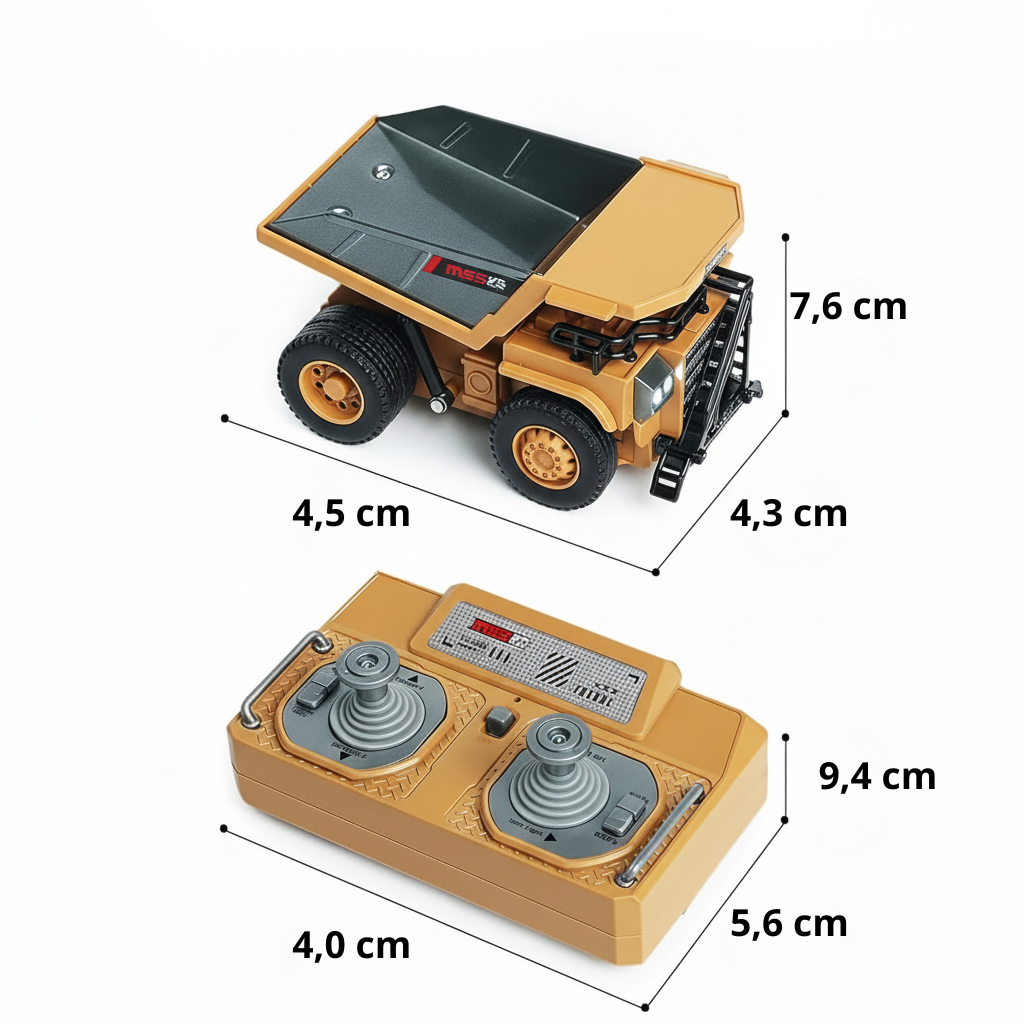 MiniWorks RC™ – Excavadora, Camión y Carretilla Teledirigidos