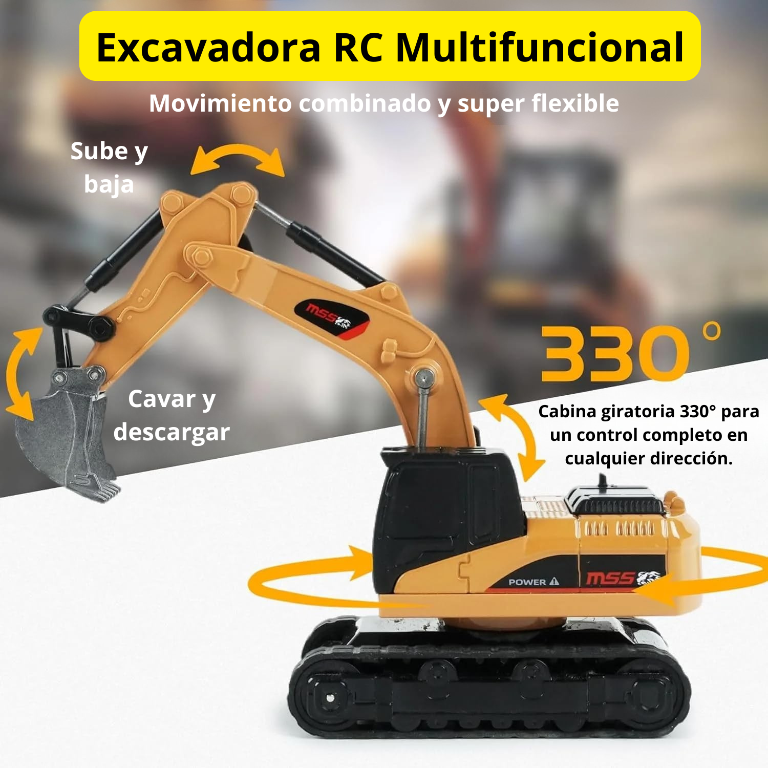 MiniWorks RC™ – Excavadora, Camión y Carretilla Teledirigidos