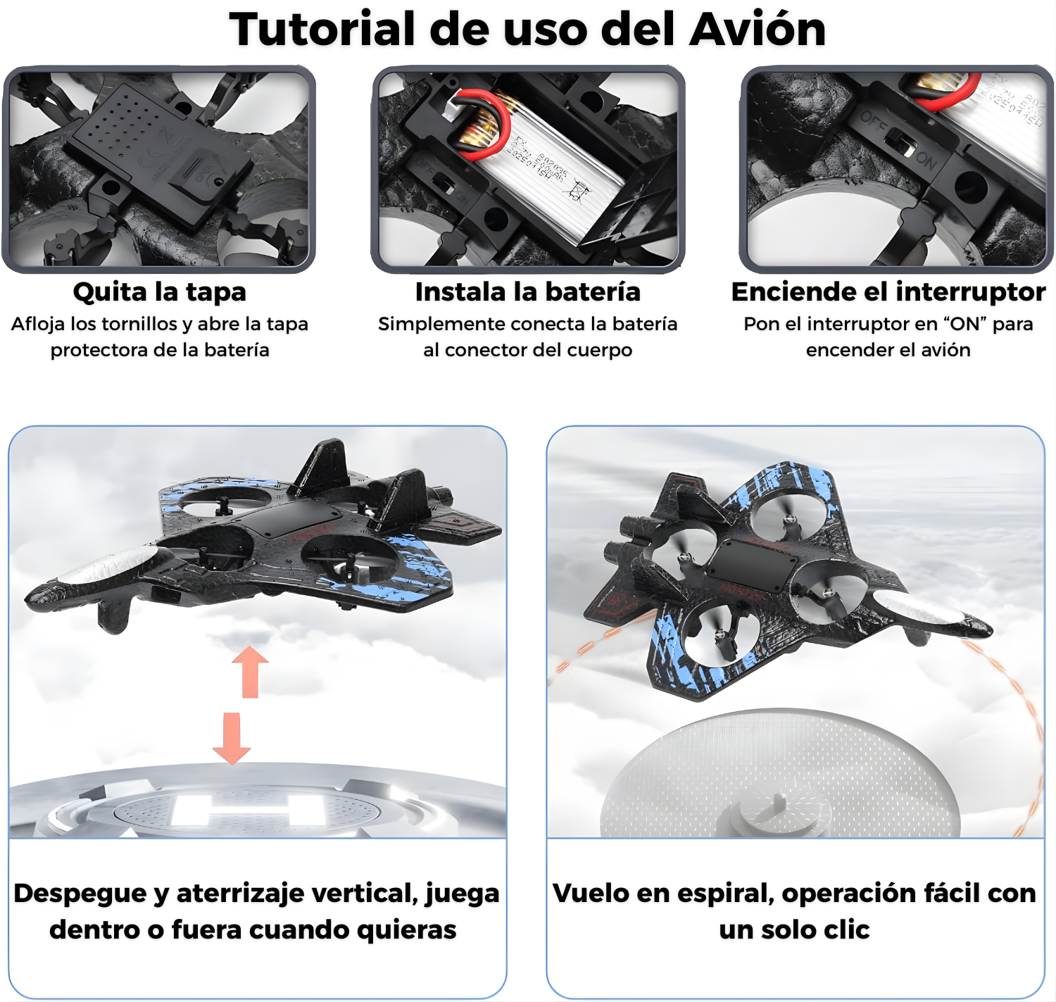 SkyFighter RC™ – Jet Volador con Doble Hélice