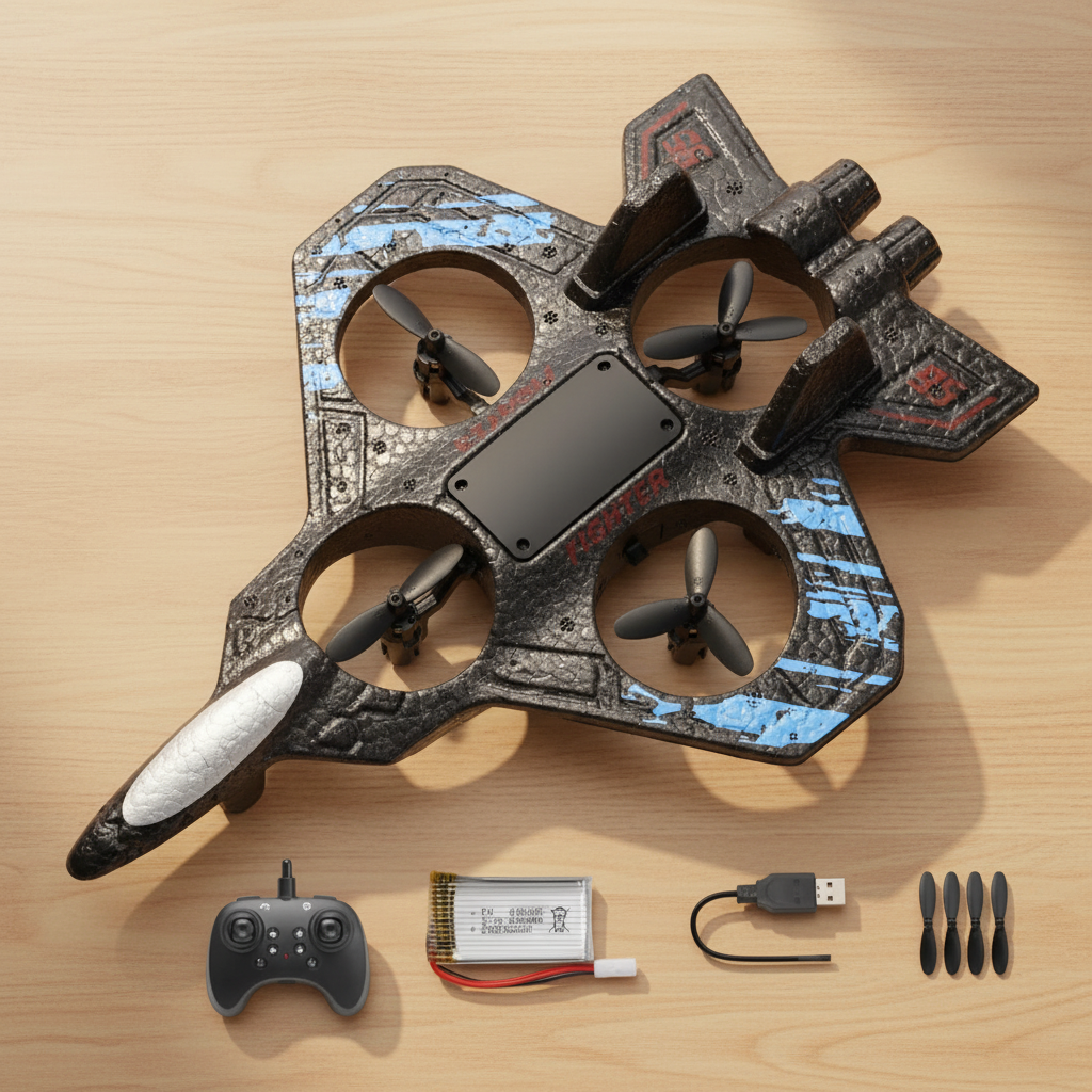 SkyFighter RC™ – Jet Volador con Doble Hélice