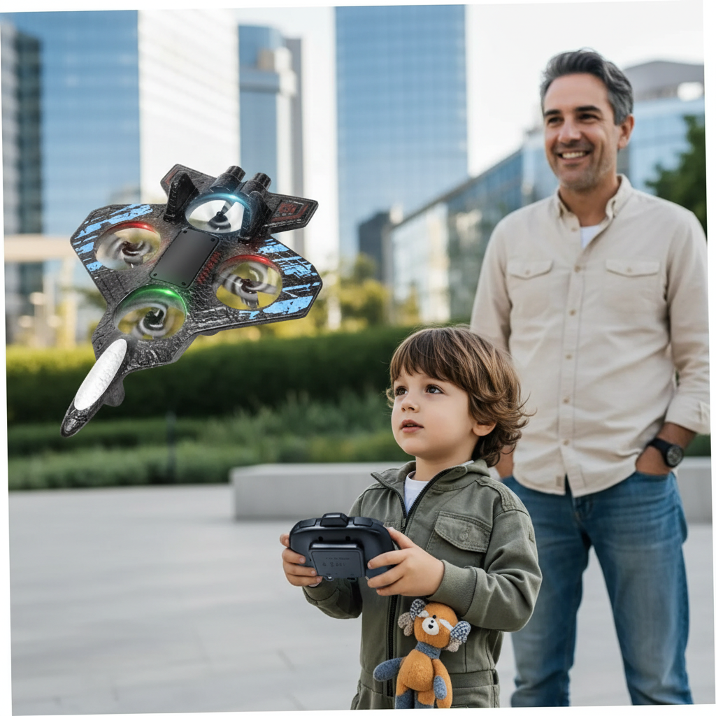 SkyFighter RC™ – Jet Volador con Doble Hélice