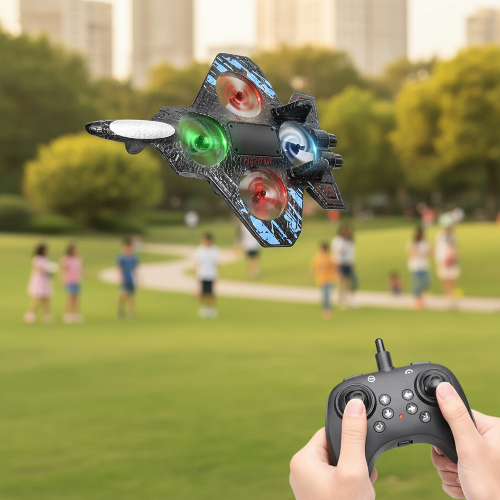 SkyFighter RC™ – Jet Volador con Doble Hélice