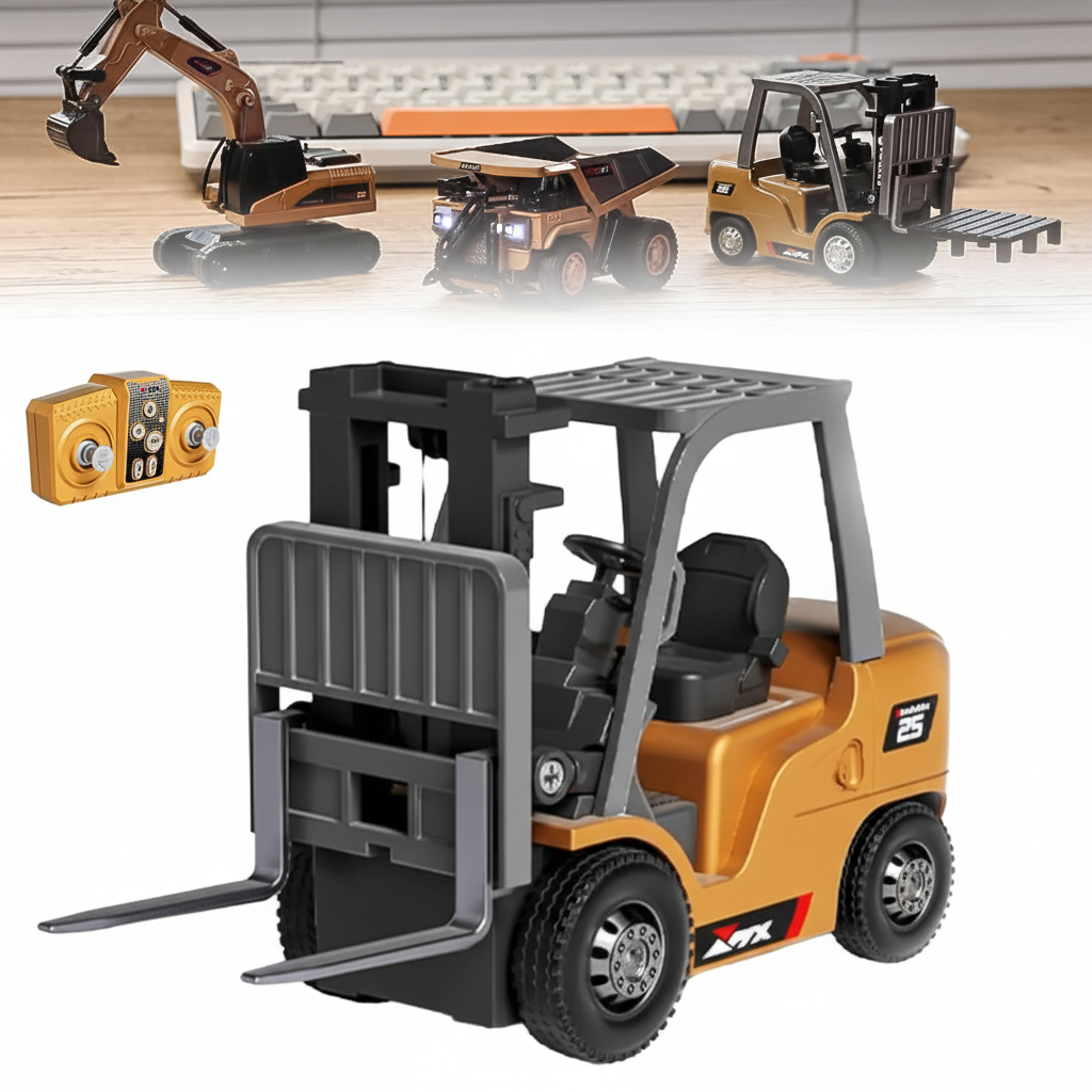 MiniWorks RC™ – Excavadora, Camión y Carretilla Teledirigidos